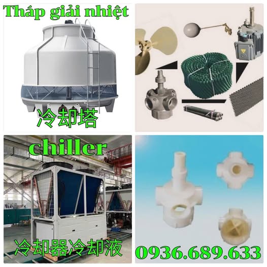 chiller làm lạnh nước & tháp làm mát