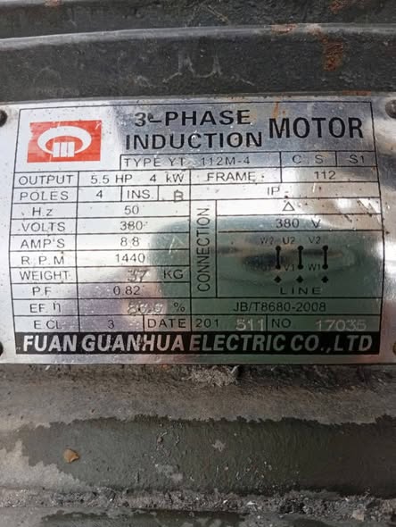 Thanh lý máy băm 3 tấc ,2 bánh đà.Mô tơ 4 kw