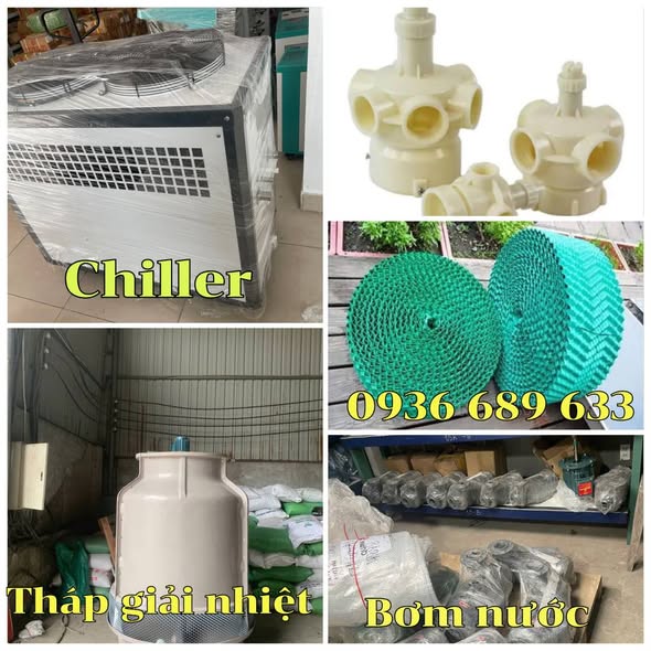 chiller làm lạnh nước & tháp làm mát