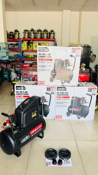 MÁY NÉN KHÍ KHÔNG DẦU 40 LÍT OZITO NHẬP ÚC. HÀNG MỚI.