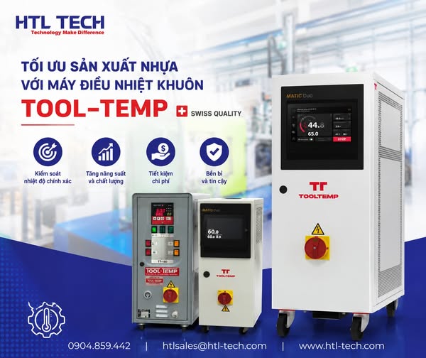 TỐI ƯU SẢN XUẤT NHỰA VỚI MÁY ĐIỀU NHIỆT KHUÔN TOOL-TEMP