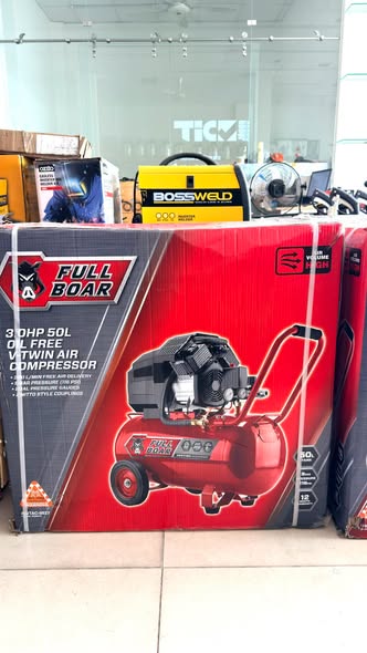 Máy nén khí không dầu Full Boar 3.0HP 50L. Tình trạng mới 100% Nhập từ Úc.