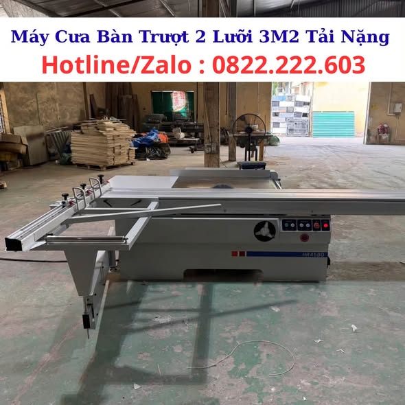 MÁY CƯA BÀN TRƯỢT TẢI NẶNG 3M2 – NÂNG ĐIỆN