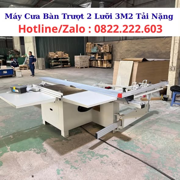 MÁY CƯA BÀN TRƯỢT TẢI NẶNG 3M2 – NÂNG ĐIỆN