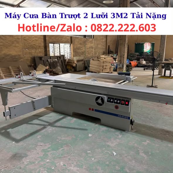 MÁY CƯA BÀN TRƯỢT TẢI NẶNG 3M2 – NÂNG ĐIỆN