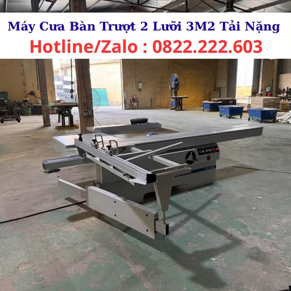 MÁY CƯA BÀN TRƯỢT TẢI NẶNG 3M2 – NÂNG ĐIỆN